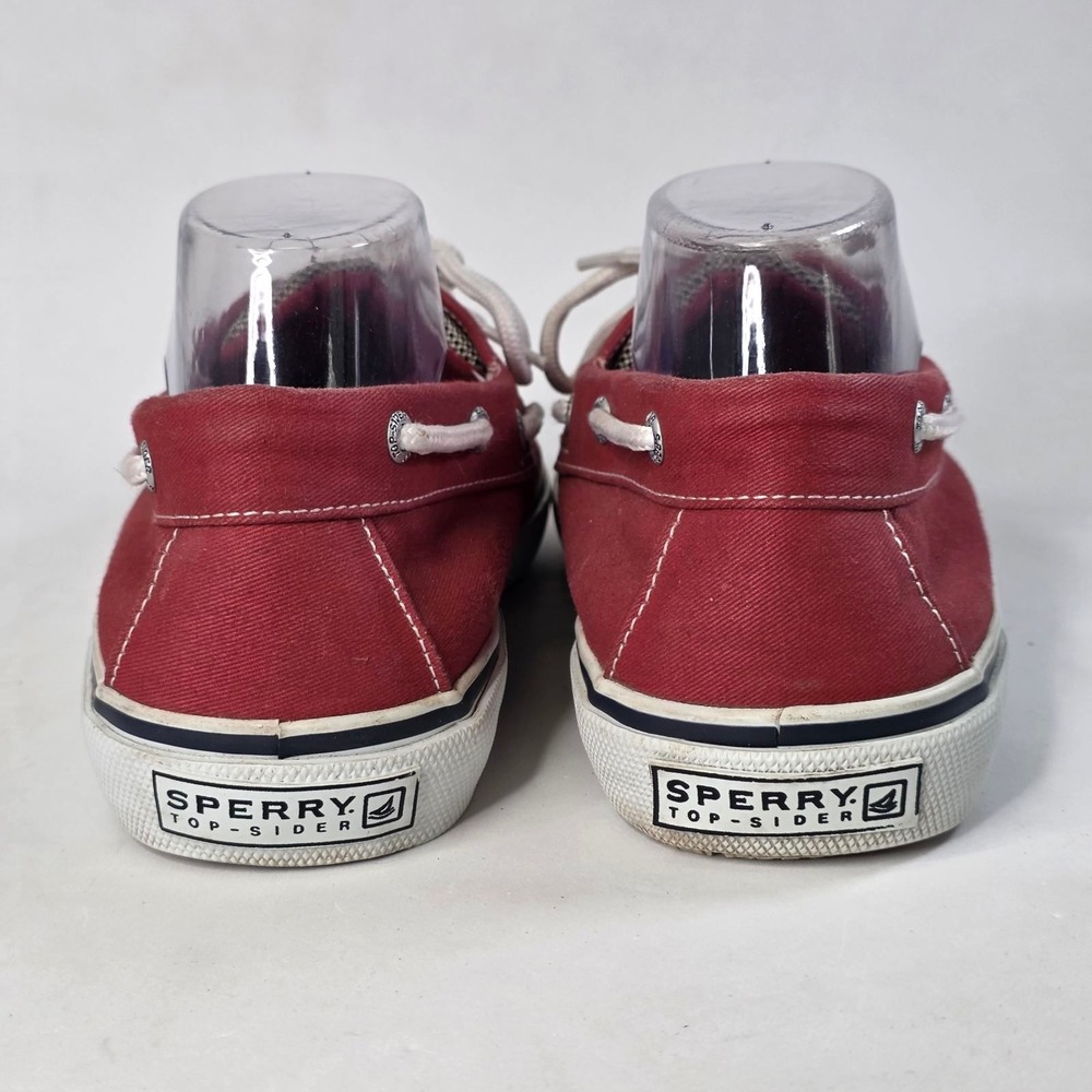 Sperry Top-Sider Bahama Boat Shoes Men's 9 M Red Canvas Low Top Sneakers 0726828 - Picture 7 of 12